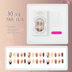 Press-On Nail Set Artistic Designs Peel-And-Stick & Reusable