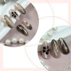 Press-On Nail Set Artistic Designs Pre-Sized Glue-Free