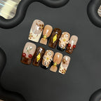 Press-On Nail Set Artistic Designs & Reusable