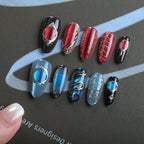 Press-On Nail Set Artistic Designs Reusable & Easy Application
