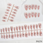 Press-On Nail Set Artistic Designs Reusable & Long-Lasting