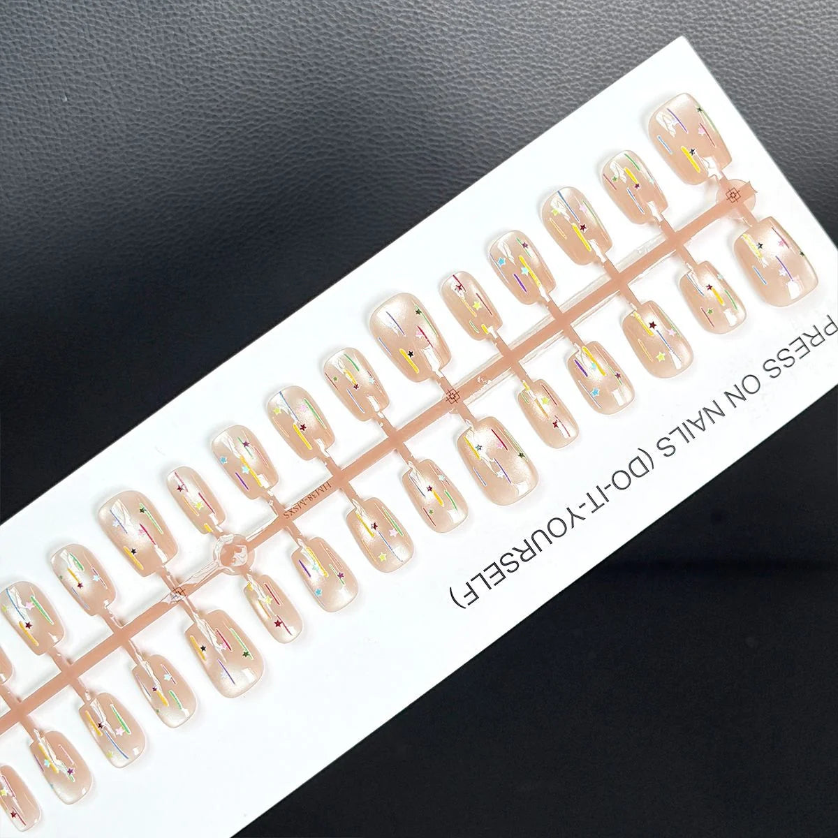 Press-On Nail Set Artistic Finish Nude Long-Lasting
