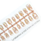 Press-On Nail Set Artistic Finish Nude Long-Lasting