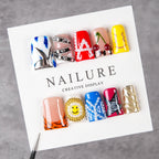Press-On Nail Set Artistic Floral Easy Application & Comfortable Fit