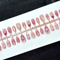 Press-On Nail Set Artistic Floral Lightweight & Comfortable