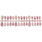 Press-On Nail Set Artistic Floral Lightweight & Comfortable