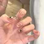 Press-On Nail Set Artistic Floral Long-Lasting & Easy Application