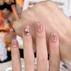 Press-On Nail Set Artistic Floral Long-Lasting & Easy Application
