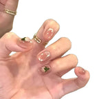 Press-On Nail Set Artistic Floral Long-Lasting & Easy Application
