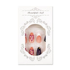 Press-On Nail Set Artistic Floral Peel-And-Stick Reusable