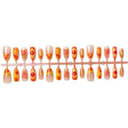 Press-On Nail Set Artistic Floral Peel & Stick Chip-Resistant