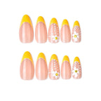 Press-On Nail Set Artistic Floral Secure Adhesive & Versatile Fit