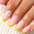 Press-On Nail Set Artistic Floral Secure Adhesive & Versatile Fit