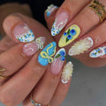 Press-On Nail Set Artistic Gold Self-Adhesive