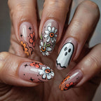 Press-On Nail Set Artistic Handcrafted Easy Application & Long-Lasting Wear