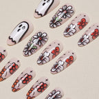 Press-On Nail Set Artistic Handcrafted Easy Application & Long-Lasting Wear