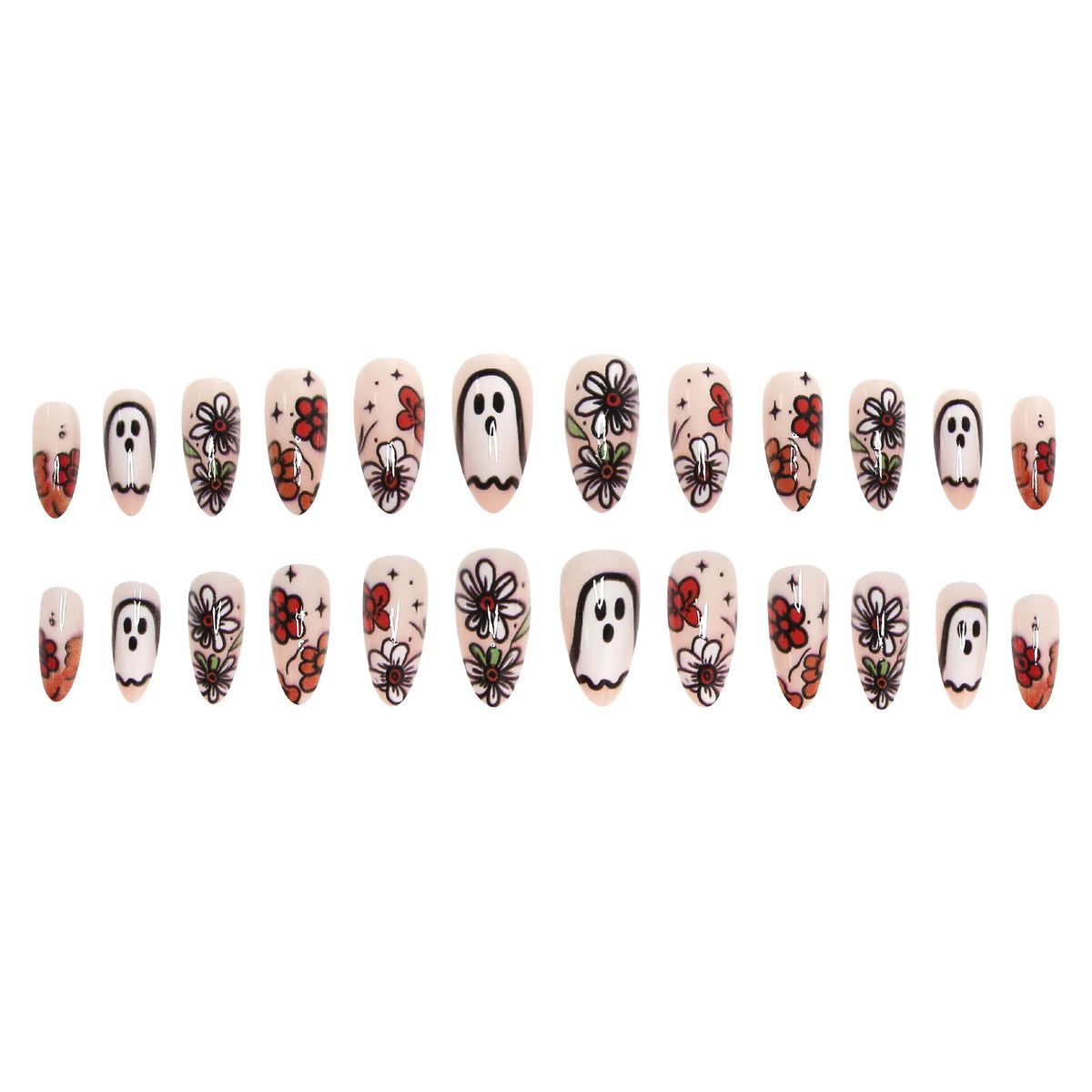 Press-On Nail Set Artistic Handcrafted Easy Application & Long-Lasting Wear