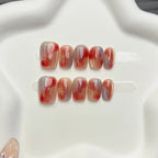 Press-On Nail Set Artistic Ombre Reusable Salon Finish