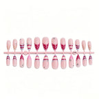 Press-On Nail Set Artistic Patterns Non-Toxic & Reusable
