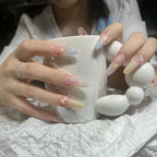 Press-On Nail Set Artistic Patterns Peel-And-Stick