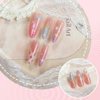 Press-On Nail Set Artistic Patterns Peel-And-Stick