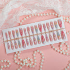 Press-On Nail Set Artistic Patterns Peel-And-Stick