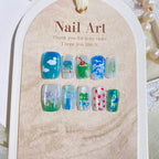 Press-On Nail Set Artistic Peel & Stick Long-Lasting Fit