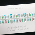 Press-On Nail Set Artistic Peel & Stick Long-Lasting Fit