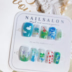 Press-On Nail Set Artistic Peel & Stick Long-Lasting Fit