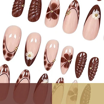 Press-On Nail Set Artistic Reusable 24-Piece