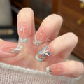 Press-On Nail Set Artistic Sparkle & Easy Application