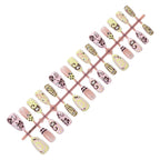 Press-On Nail Set Artistic Sparkle Easy Apply & Reusable