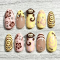 Press-On Nail Set Artistic Sparkle Easy Apply & Reusable