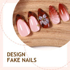 Press-On Nail Set Assorted Designs & Adhesive Kit