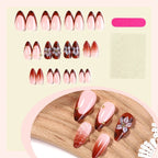 Press-On Nail Set Assorted Designs & Adhesive Kit