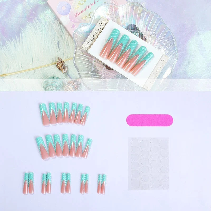 Press-On Nail Set Assorted Designs Reusable Easy Application