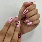 Press-On Nail Set Asymmetrical Glitter Salon-Ready