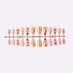 Press-On Nail Set Autumn Leaf Design Self-Adhesive & Long-Lasting