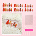 Press-On Nail Set Autumn Leaves & Floral Multiple Sizes
