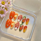 Press-On Nail Set Autumn Leaves & Floral Multiple Sizes
