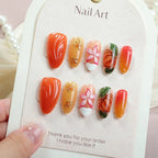 Press-On Nail Set Autumn Leaves & Floral Multiple Sizes