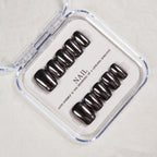 Press-On Nail Set Black Easy Application & Long-Lasting Wear