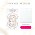 Press-On Nail Set Black & White Polka Dot Reusable