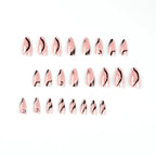 Press-On Nail Set Blue Gold Accents Easy Application
