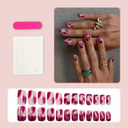 Press-On Nail Set Blue Gradient & Easy Application