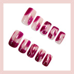Press-On Nail Set Blue Gradient & Easy Application