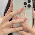 Press-On Nail Set Blush Glue-On & Reusable
