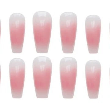 Press-On Nail Set Blush Glue-On & Reusable