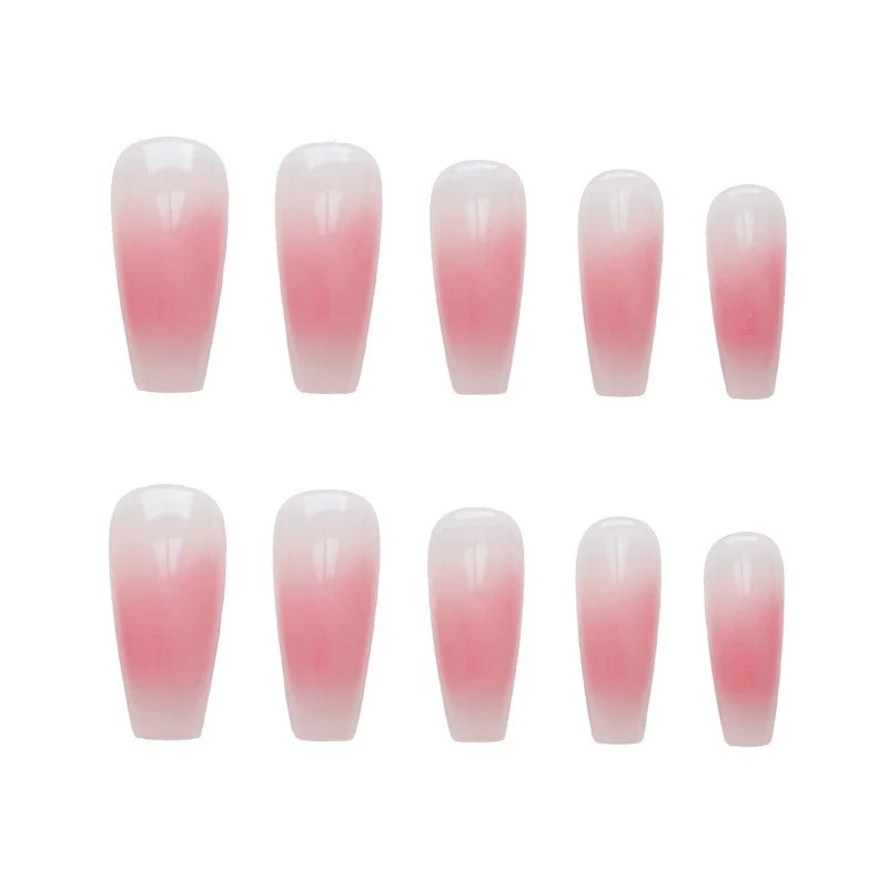 Press-On Nail Set Blush Glue-On & Reusable