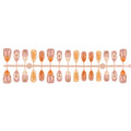 Press-On Nail Set Botanical Designs Reusable Adhesive Tabs